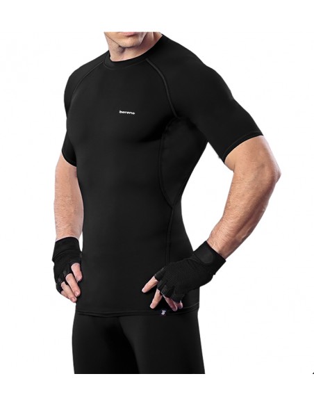 Koszulka termoaktywna z krótkim rękawem BERENS BaseProtect - czarna