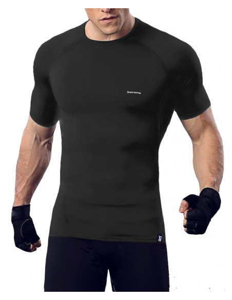 Koszulka termoaktywna z krótkim rękawem BERENS BaseProtect - czarna