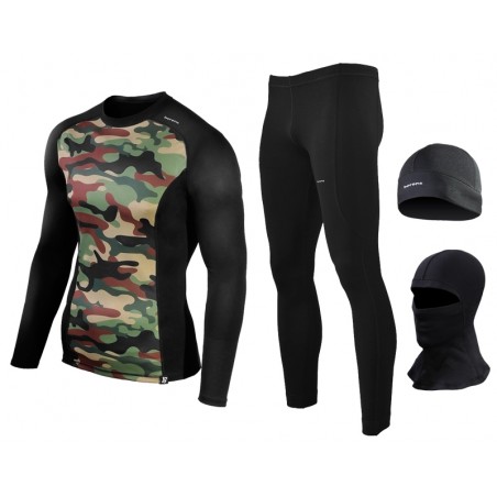 Bielizna termoaktywna BERENS BaseProtect - moro zielone